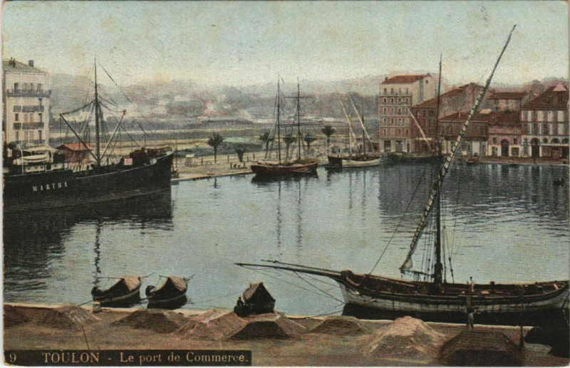 Carte postale ancienne Toulon Le port de Commerce France à Toulon