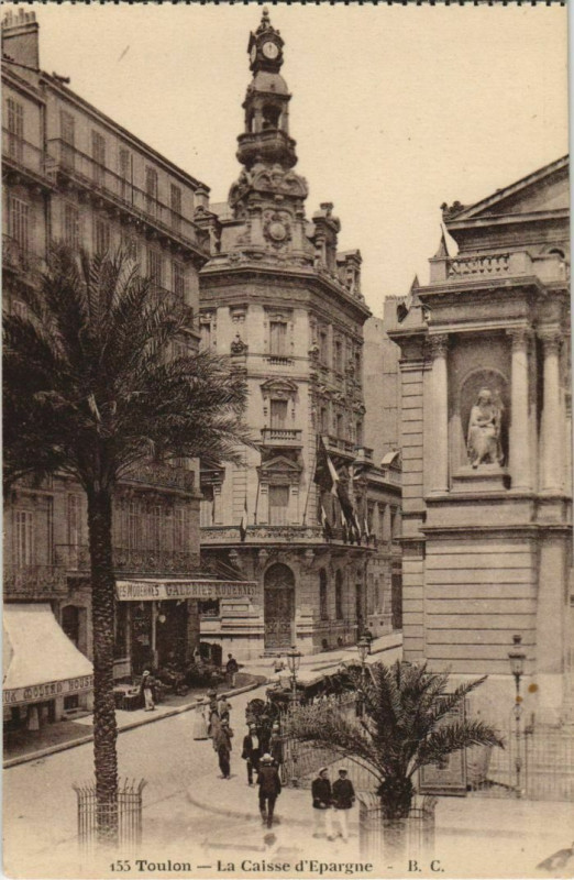 Carte postale ancienne Toulon La Caisse d'Epargne France à Toulon