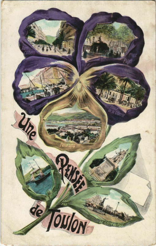 Carte postale ancienne Toulon souvenir France à Toulon