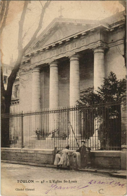 Carte postale ancienne Toulon Eglise Saint-Louis France à Toulon