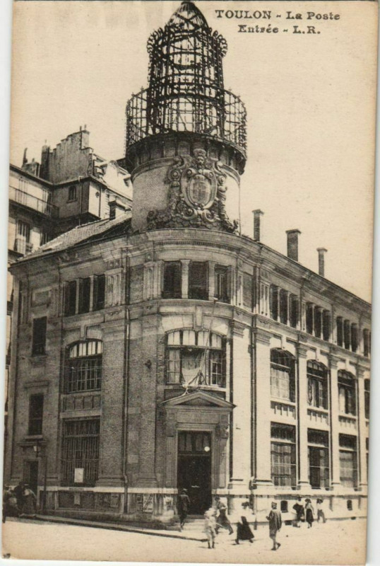 Carte postale ancienne Toulon La Poste Entree France à Toulon