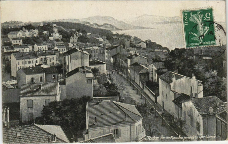 Carte postale ancienne Toulon vue du Mourillon pris de la Tour Carree France à Toulon