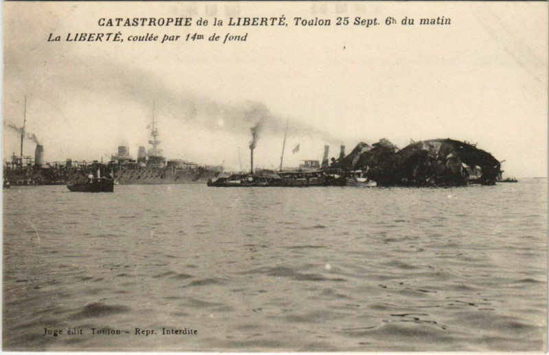 Carte postale ancienne Toulon Catastrophe de la Liberte France à Toulon