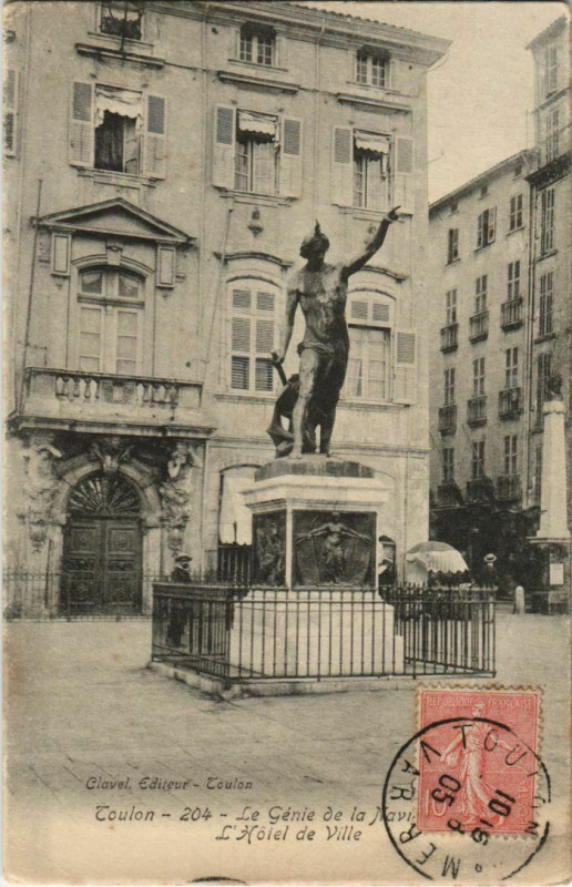 Carte postale ancienne Toulon Hotel de Ville France à Toulon
