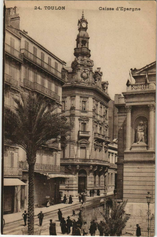 Carte postale ancienne Toulon Caisse d'Epargne France à Toulon