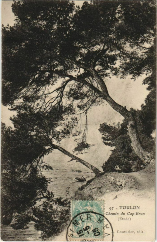 Carte postale ancienne Toulon Chemin du Cap Brun France à Toulon
