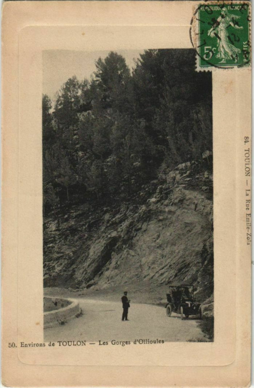 Carte postale ancienne Toulon Les Gorges d'Ollioules France à Toulon