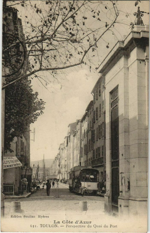 Carte postale ancienne Toulon Perspective du Quai du Port France à Toulon