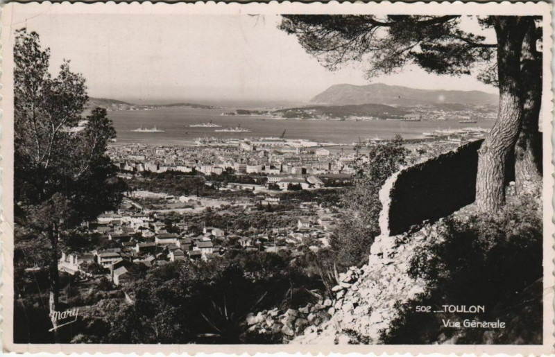 Carte postale ancienne Toulon vue generale France à Toulon