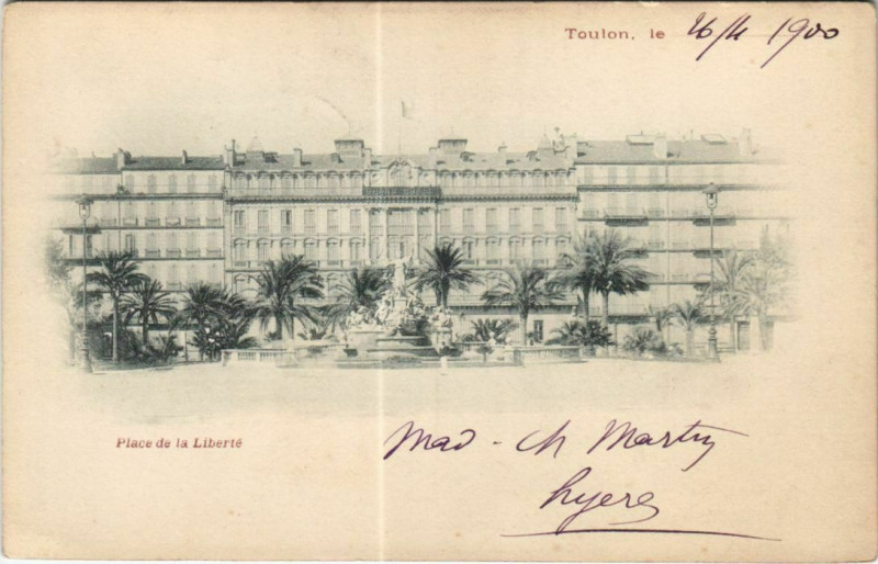 Carte postale ancienne Toulon Place de la Liberté à Toulon