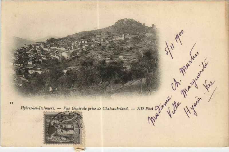 Carte postale ancienne Hyeres-les-Palmiers Vue Generale à Hyères