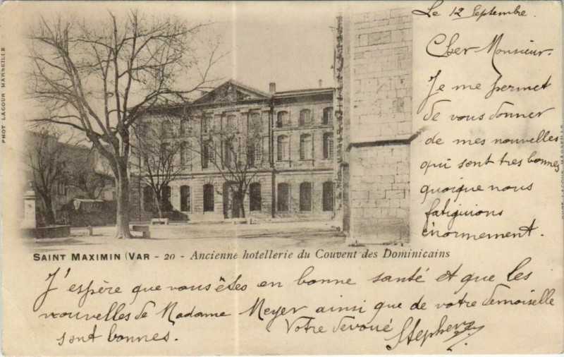 Carte postale ancienne Saint-Maximin Anciente hotellerie