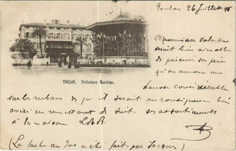 Carte postale ancienne Toulon Préfecture Maritime à Toulon