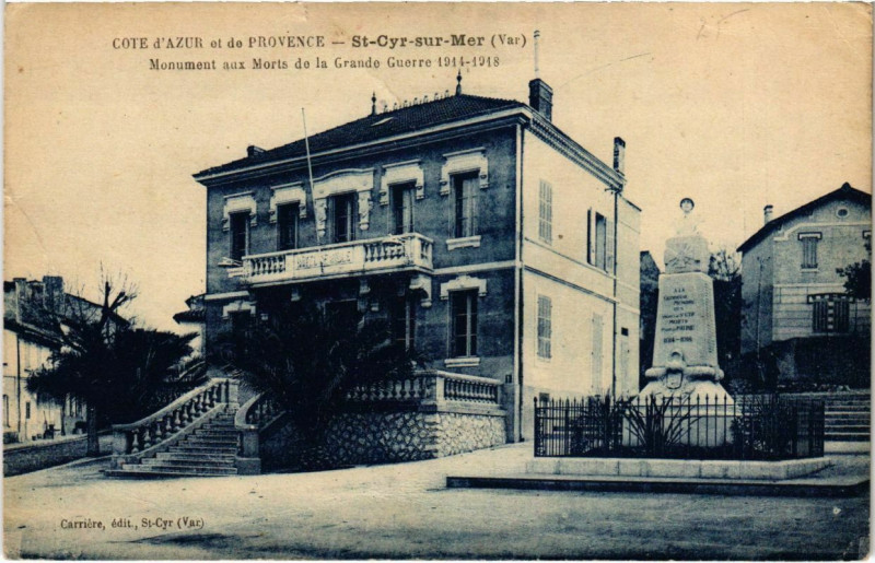 Carte postale ancienne Saint-Cyr-sur-Mer - Monument aux Morts de la Grande Guerre à Saint-Cyr-sur-Mer