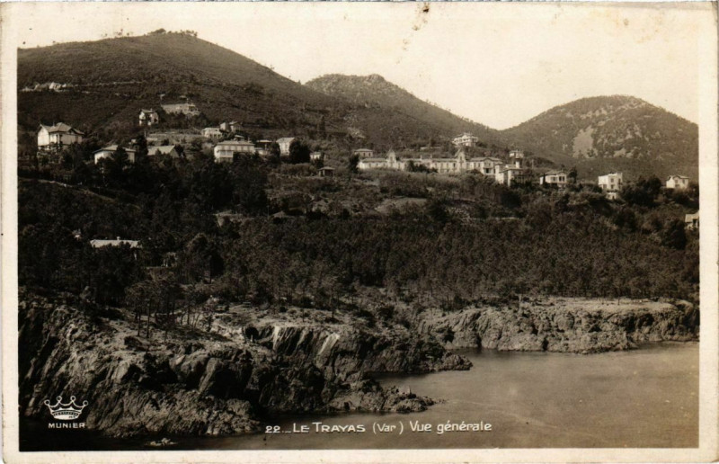 Carte postale ancienne Le Trayas - Vue générale à Saint-Raphaël