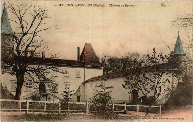 Carte postale ancienne St Georges de Reneins - Chateau de Boitray