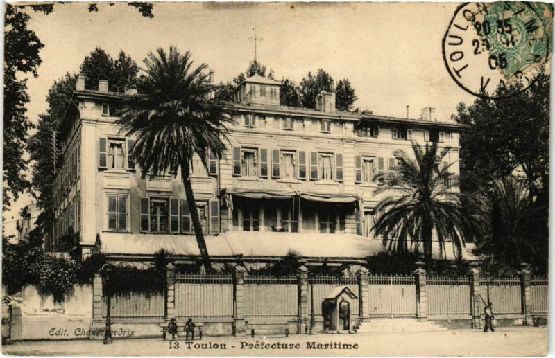 Carte postale ancienne Toulon - Prefecture Maritime à Toulon