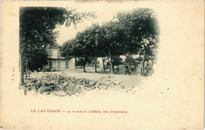 Carte postale ancienne Le Lavandou - La Plage et l'Hotel des Etrangers au Lavandou