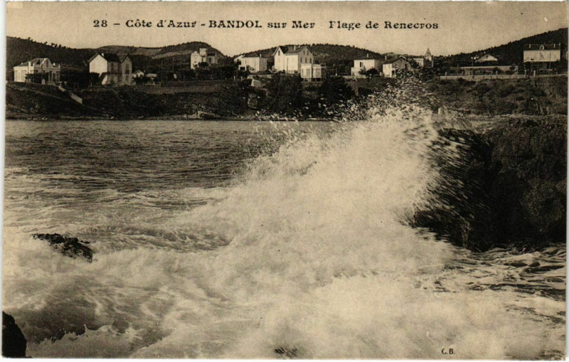 Carte postale ancienne Bandol-sur-Mer - Plage de Renecros à Bandol
