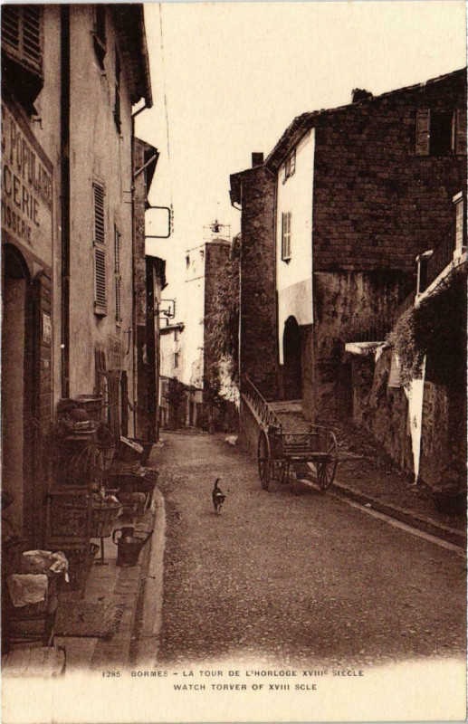 Carte postale ancienne Bormes - La Tour de L'Horloge