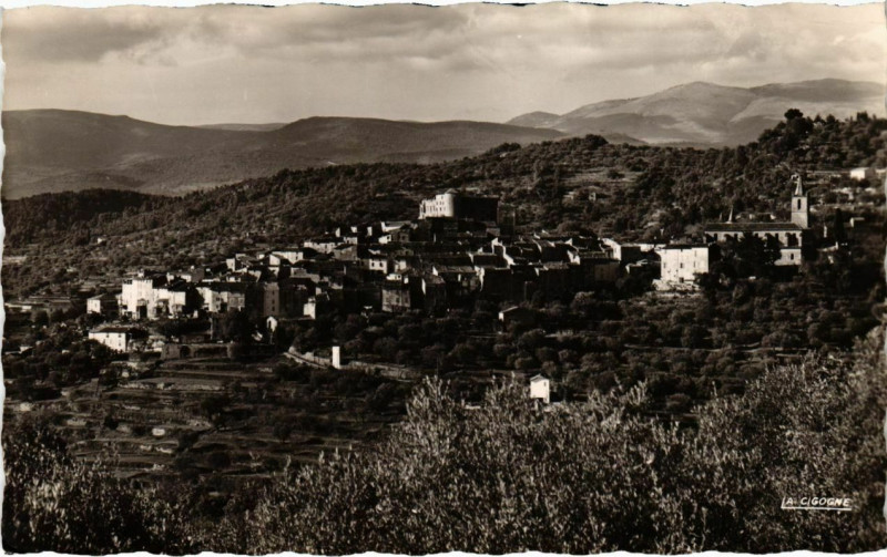 Carte postale ancienne Callian - Vue prise de Montauoux à Callian