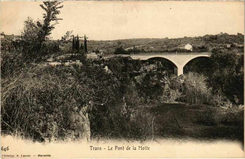 Carte postale ancienne Trans - Le Pont de la Molte