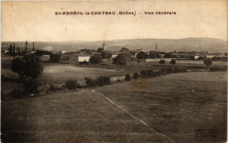 Carte postale ancienne St Andeol le Chateau - Vue Generale