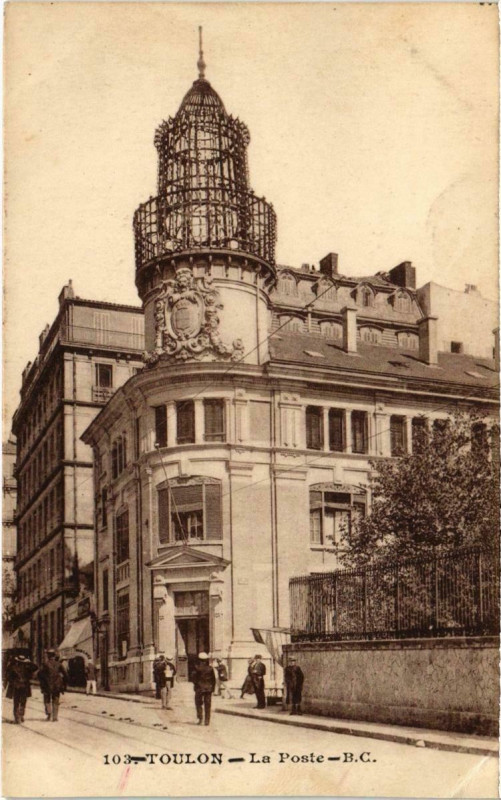 Carte postale ancienne Toulon (Dep.83) La Poste à Toulon