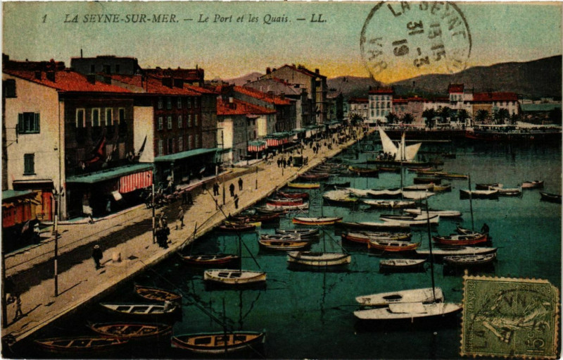 Carte postale ancienne Var La Seyne-sur-Mer Le Port et les Quais à La Seyne-sur-Mer