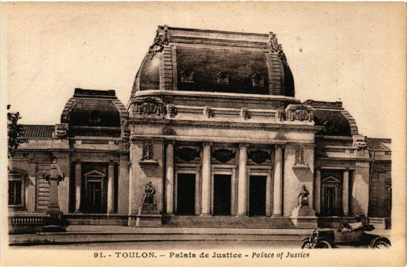 Carte postale ancienne Toulon Palais de Justice à Toulon