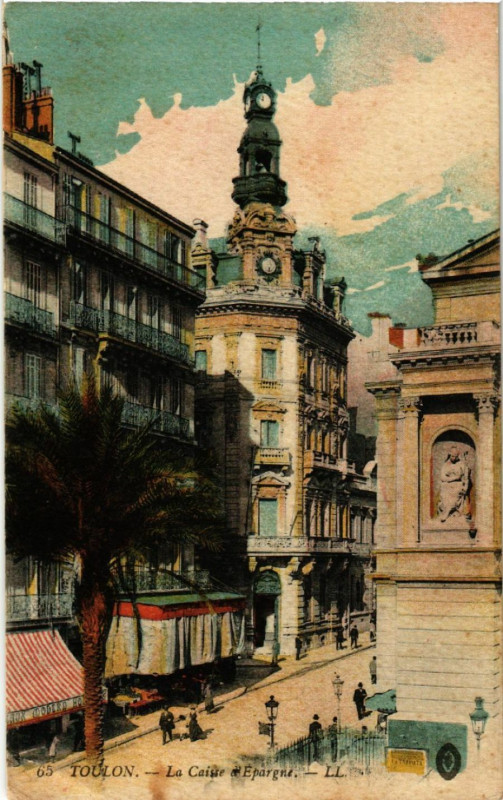 Carte postale ancienne Toulon La Caisse d'Epargne à Toulon
