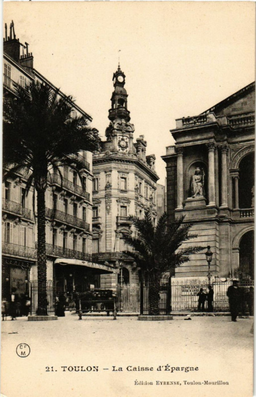 Carte postale ancienne Toulon La Caisse d'Epargne à Toulon