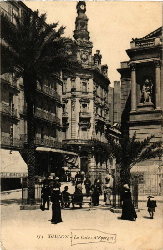 Carte postale ancienne Toulon La Caisse d'Epargne à Toulon