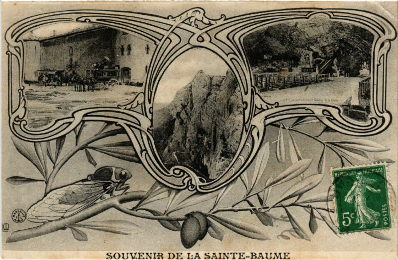 Carte postale ancienne Souvenir de la Sainte-Baume
