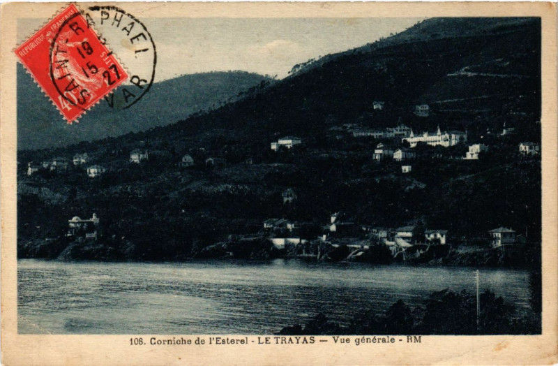 Carte postale ancienne Corniche de l'Esterel Le Trayas Vue générale