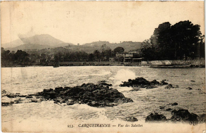 Carte postale ancienne Carqueiranne Vue des Salettes à Carqueiranne