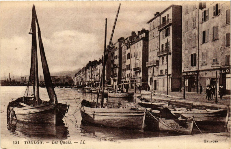 Carte postale ancienne Toulon Les Quais à Toulon