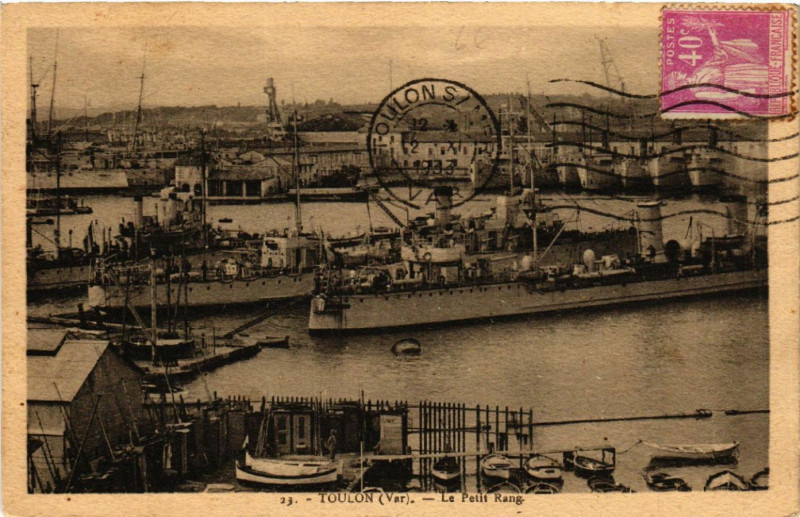Carte postale ancienne Toulon Le Petit Rang à Toulon