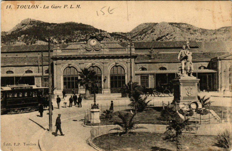 Carte postale ancienne Toulon La Gare à Toulon