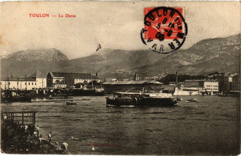 Carte postale ancienne Toulon La Darse à Toulon
