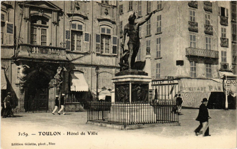 Carte postale ancienne Toulon Hotel de Ville à Toulon