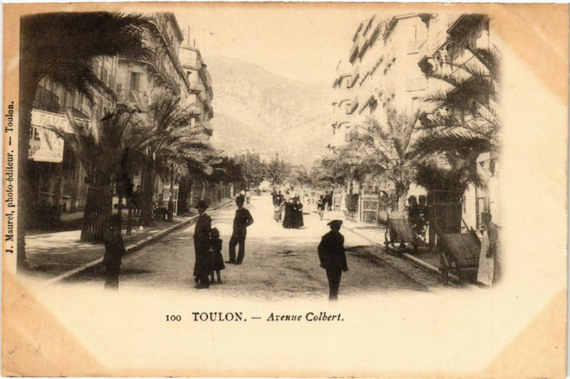 Carte postale ancienne Toulon Avenue Colbert à Toulon