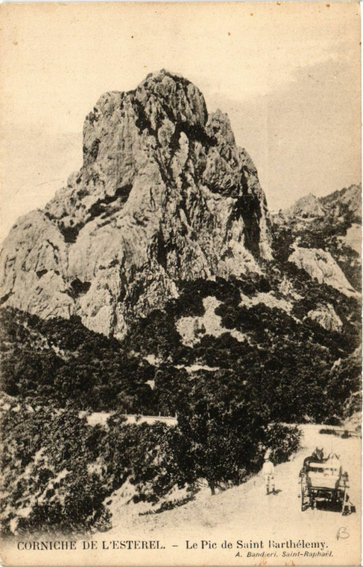 Carte postale ancienne Corniche De L'Esterel Le Pic de Saint-Barthélemy
