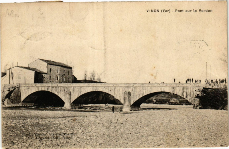 Carte postale ancienne Vinon Pont sur le Verdon