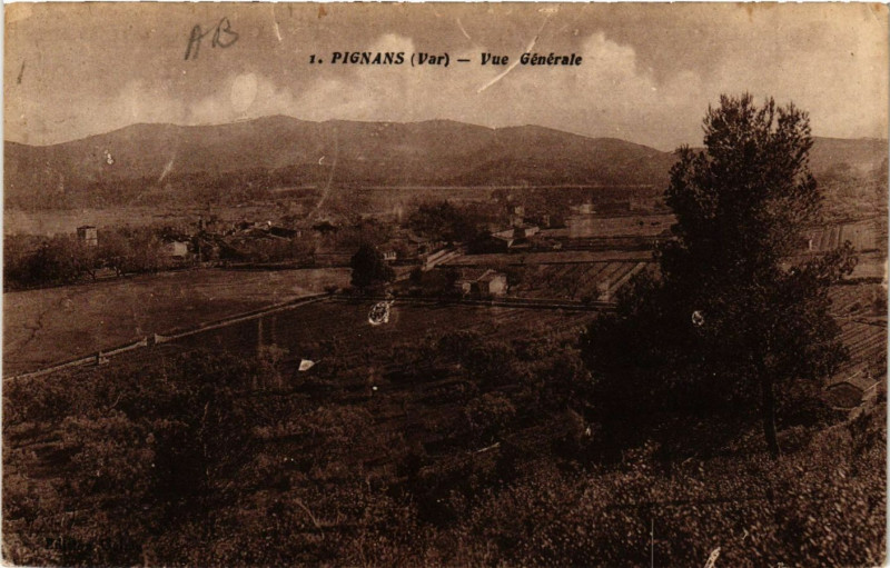 Carte postale ancienne Pignans Vue générale à Pignans