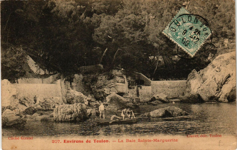 Carte postale ancienne Environs de Toulon La Baie Ste-Marguerite à Toulon