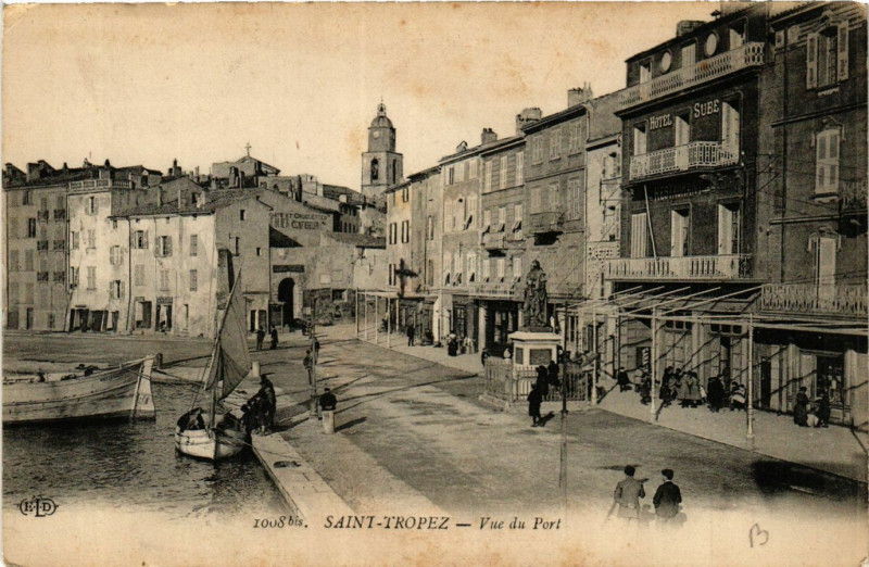 Carte postale ancienne Saint-Tropez Vue du Port à Saint-Tropez