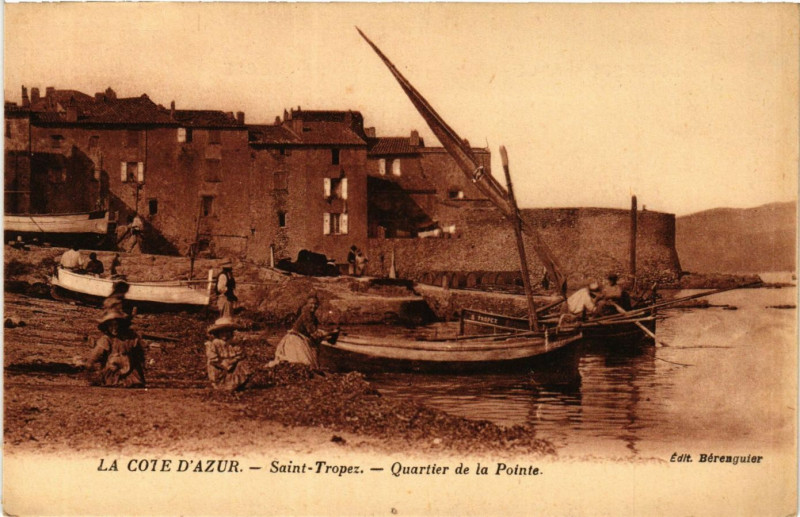 Carte postale ancienne Saint-Tropez Quartier de la Pointe à Saint-Tropez