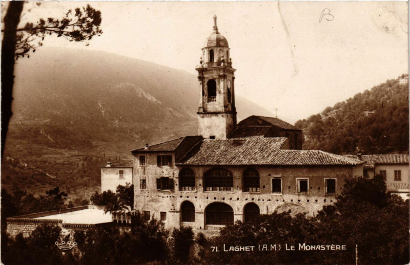 Carte postale ancienne Laghet - Le Monastere