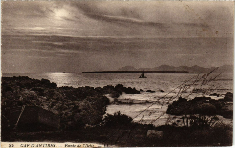 Carte postale ancienne Antibes - Cap d'Antibes - Pointe de l'Ilette à Antibes